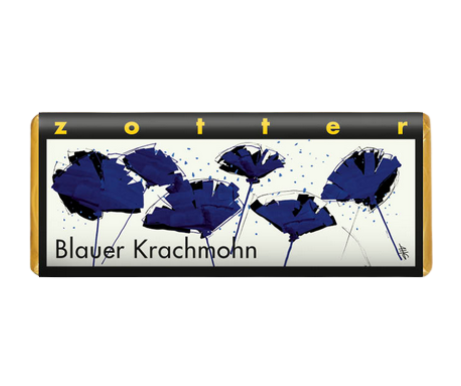 Blauer Krachmohn Schokolade